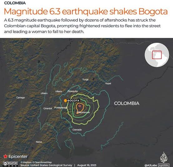Colombia Bogotá Terremoto justo ahora….