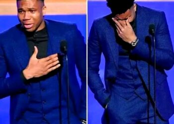 Breaking News: Even the big boys cry! Bucks star Giannis Antetokounmpo bursts into tears as he is named NBA MVP after edging James Harden for top honor…..
