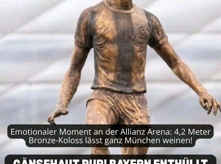 Es war DER Moment, auf den ganz Fußball-Deutschland gewartet hat! Gestern Nachmittag enthüllte der FC Bayern die monumentale Statue von Franz Beckenbauer – und NIEMAND konnte die Tränen zurückhalten! Vor der Allianz Arena spielten sich Szenen ab, die selbst hartgesottene Bayern-Fans zum Weinen brachten. Als das rote Tuch fiel und der 4,2 Meter hohe Bronze-Kaiser zum Vorschein kam, brach die Menge in Tränen aus. „Franz lebt weiter!”, schrie ein Fan mit zitternder Stimme. „Er ist wieder bei uns!”     Die Witwe Heidi Beckenbauer brach weinend zusammen, als ….